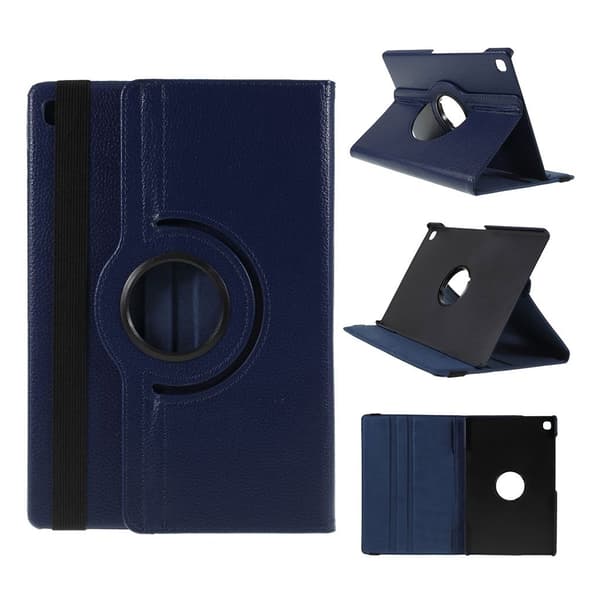 Samsung Galaxy Tab S5E litchi læretui - Dark Blue