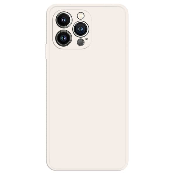 Avfasat gummerat droppskydd för iPhone 14 Pro Max - Beige