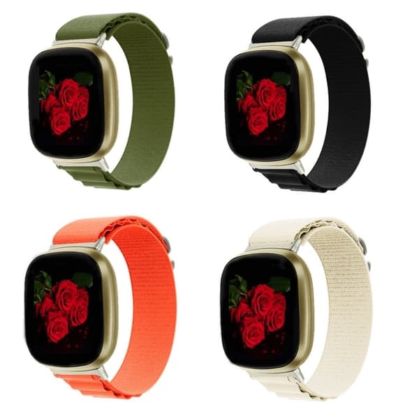 Fitbit Sense 2 / Versa 4 nylonkellohihna - Oranssi