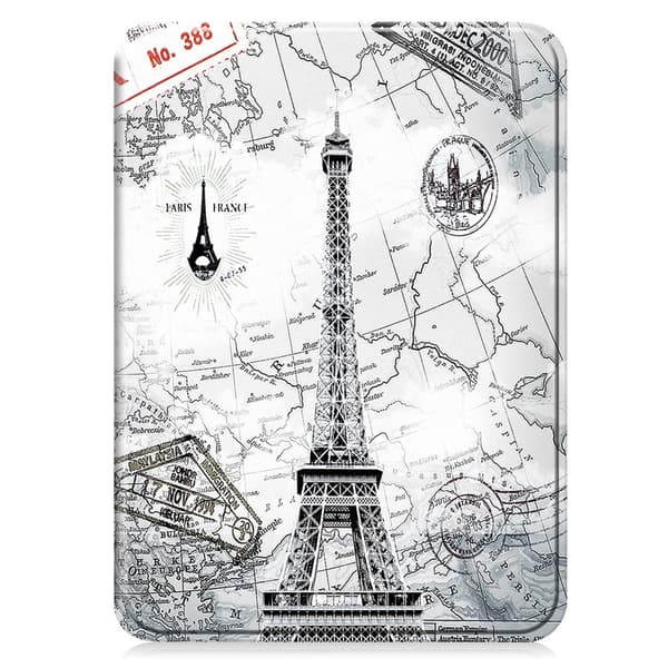 Amazon Kindle Paperwhite (2024) Case Pattern Print Vegan Leather E-Reader Cover - Vintage Tower
