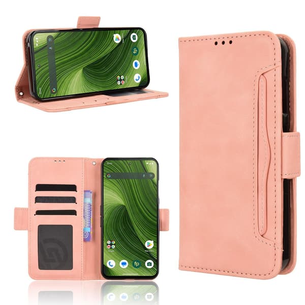 Modernt Fairphone 6 fodral med plånbok - Rosa