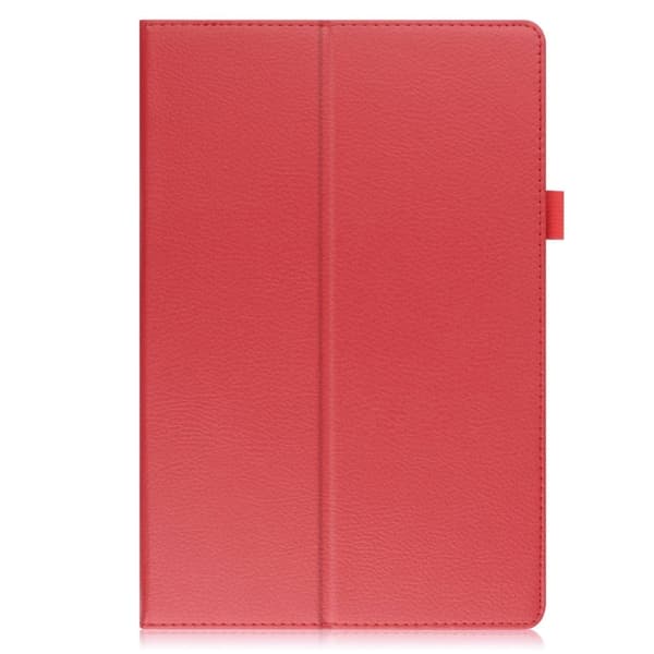 Foldbart etui med Lichi-tekstur til Samsung Galaxy Tab A8 10.5 (2021) - Rød