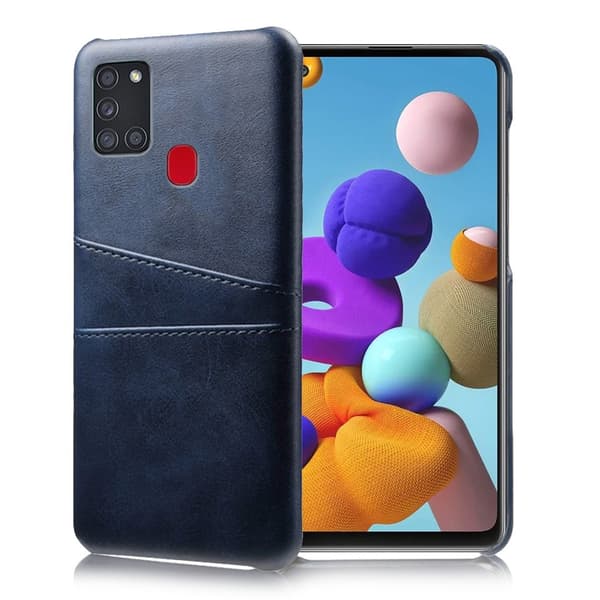 Dual Card Etui Samsung Galaxy A21s - Blå
