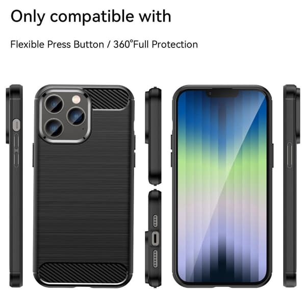 Carbon Flex Etui iPhone 14 Pro Max - Svart