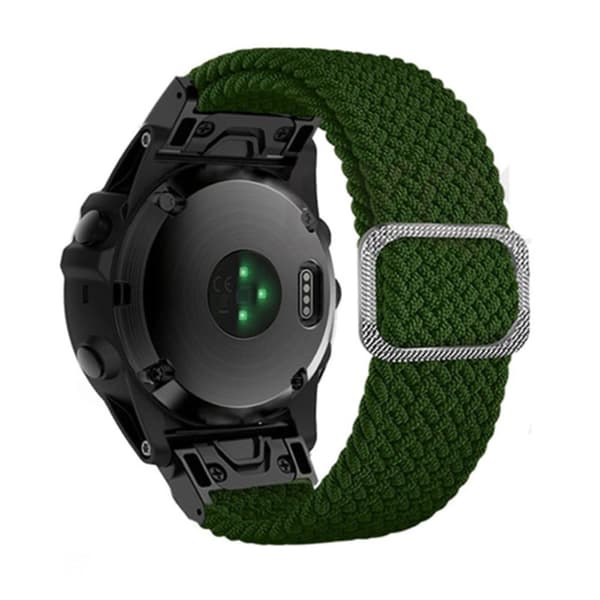 20mm nailonhihna Garmin-kelloon soljella - Vihreä