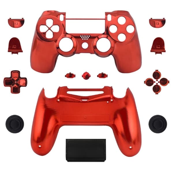 DATA FROG Sony PS4 Slim PS4 JDM-040 Controller Grip Housing Shell Button Cover Cap - Rød