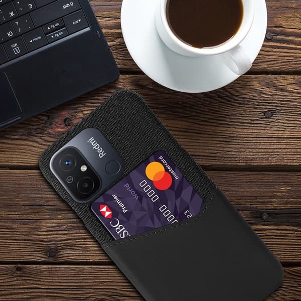 Bofink Xiaomi Redmi 12C Kort Cover - Sort