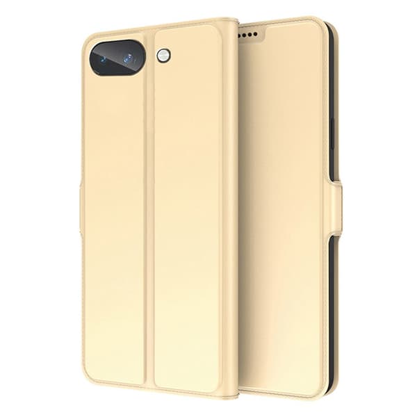 Glatt og tynt premium PU-skinnetui for Google Pixel 10a - Gull