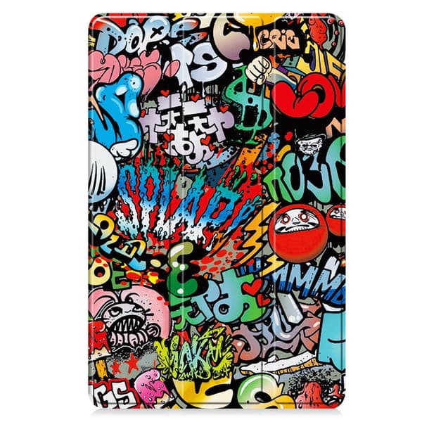 Lenovo Yoga Tab Plus Case Pattern Print Leather Stand Tablet Cover - Graffiti