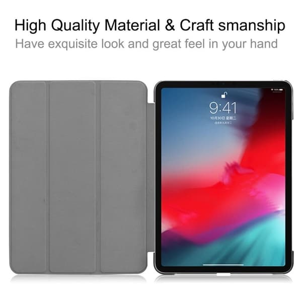 iPad Pro 11 inch (2018) vikbart syntetläder tablett skyddsfodral - Mörk Blå
