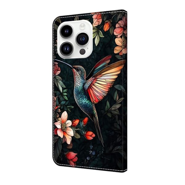 Wonderland iPhone 16 Pro flip etui - Grøn Skade