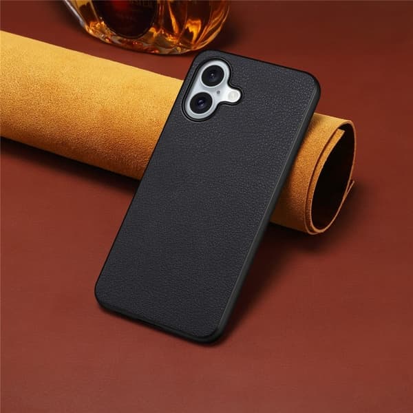 Mat og elegant tekstureret iPhone 17 cover - Sort