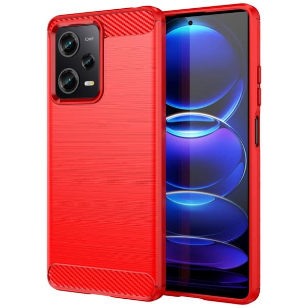 Carbon Flex Etui Xiaomi Redmi Note 12 Pro - Rød