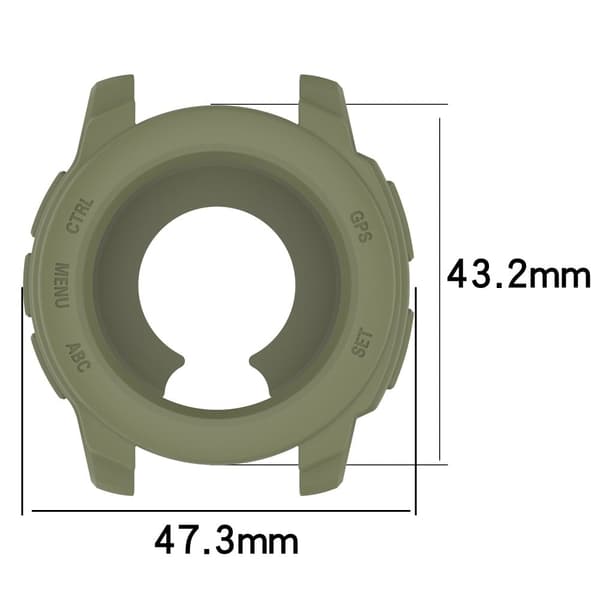 Garmin Instinct E 40 mm urkasse Silikone stødsikker ramme - Sort