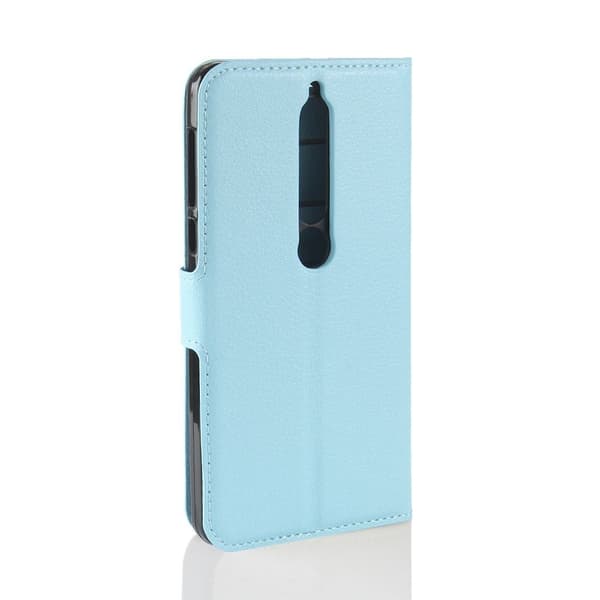 Nokia 6 (2018) Etui laget av kunstlær og silikon - Blå
