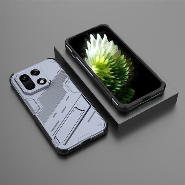 Støtsikkert hybriddeksel med et moderne preg for OnePlus 15 - Grå