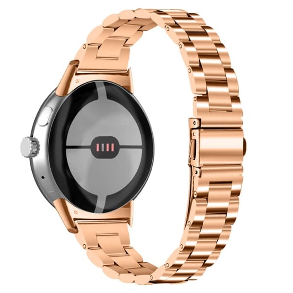 3 perlerem i rustfritt stål Google Pixel Watch - Rose Gull