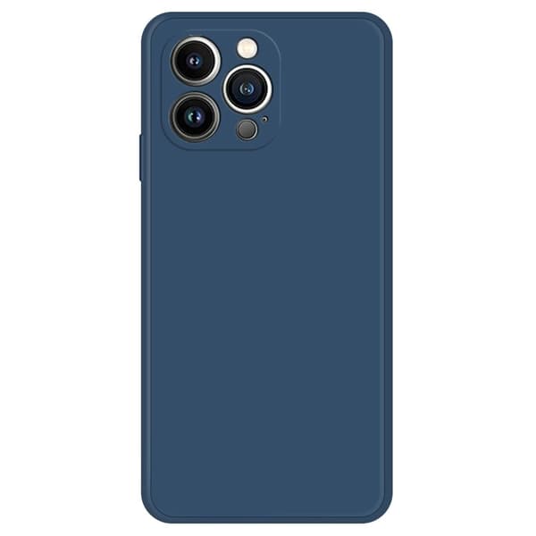 Skråt gummicover mod fald til iPhone 14 Pro Max - Mørkeblå