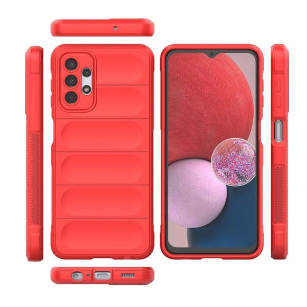 Mjukt greppformat Samsung Galaxy A13 4G skal - Röd