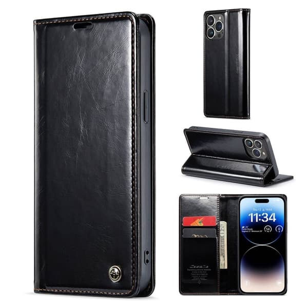 CaseMe iPhone 14 Pro Max Smooth Suojakotelo - Musta