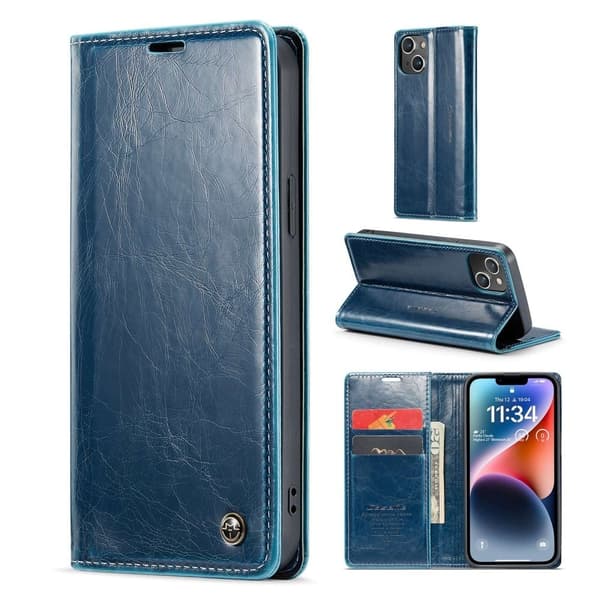 CaseMe iPhone 14 Smooth Suojakotelo - Sininen
