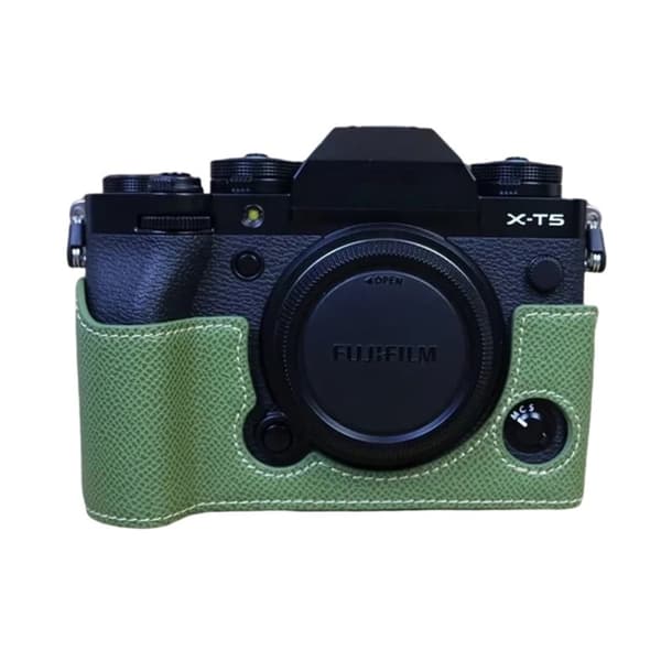 Fujifilm X-H2 läderöverdrag för halva kroppen - Grön