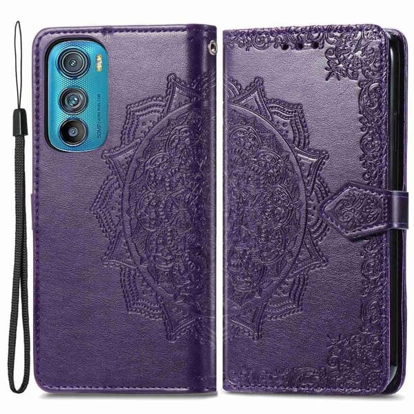 Mandala Motorola Edge 30 Flippetui - Lilla