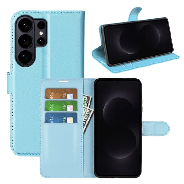 Classic Samsung Galaxy S26 Ultra flip etui - Blå