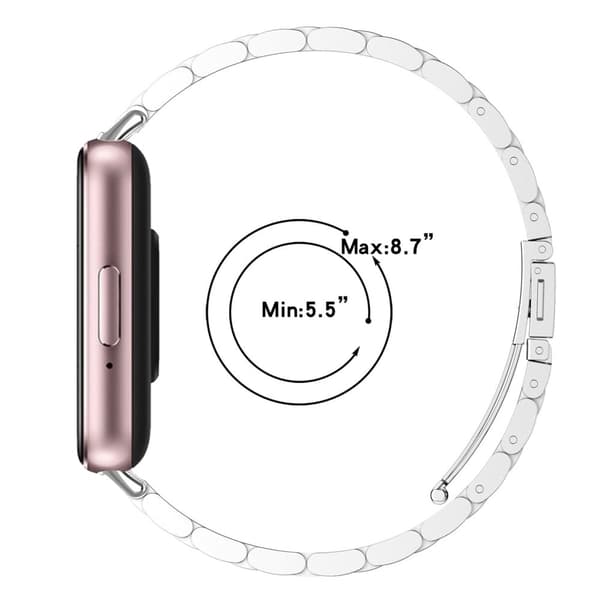 Samsung Galaxy Fit3 udskiftningsrem Quick Release urrem i rustfrit stål, sølv