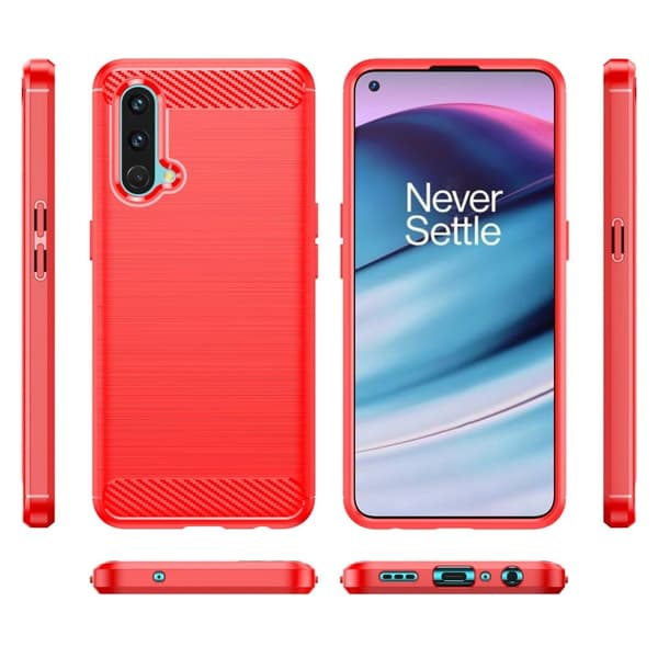 Carbon Flex Etui OnePlus Nord CE 5G - Rød