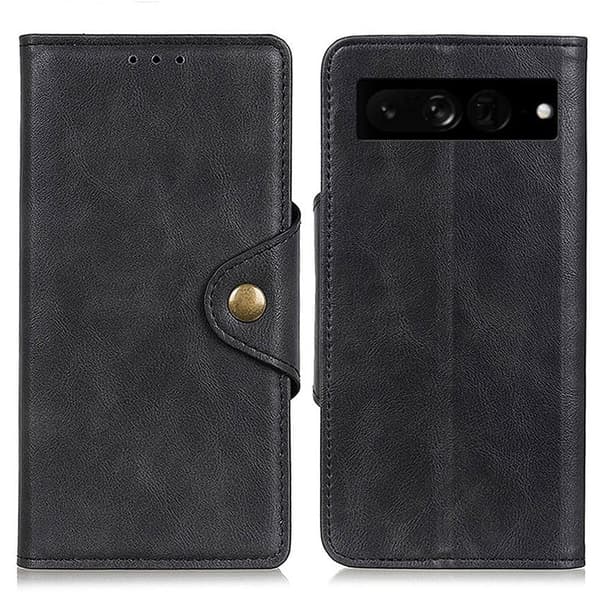 Alpha Google Pixel 7 Pro læder flip etui - Sort