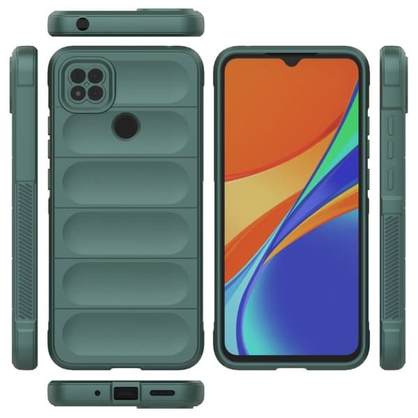 Blødt grebsformet cover til Xiaomi Redmi 9C - Grøn