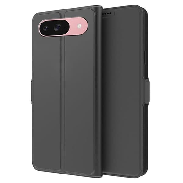 Glat og tyndt premium Google Pixel 9 / Google Pixel 9 Pro læderetui - Sort