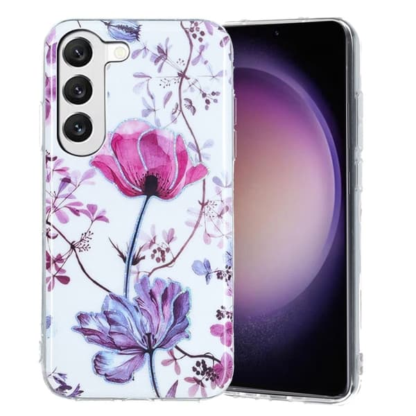 Deco Samsung Galaxy S23 Plus Etui - Electroplated Lotus