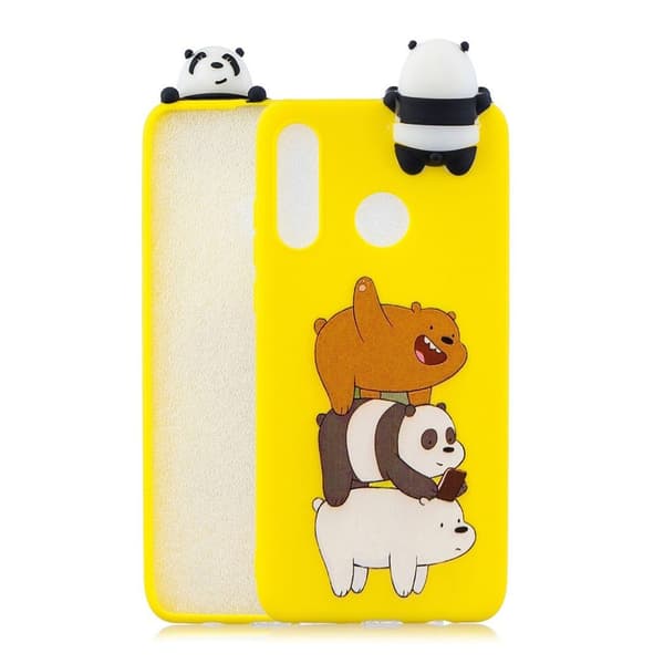 Huawei P30 Lite 3D mønstret etui - Panda og Bjørn