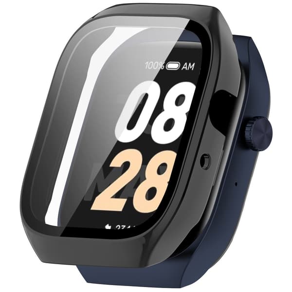 Mibro Watch T2 Scratch Resistant Tempered Glass Integrated Watch Case Full Coverage Protector - Black