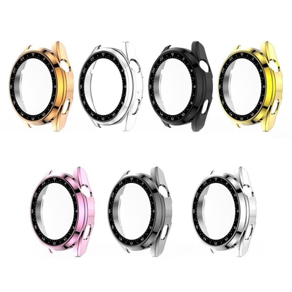 Huawei Watch 3 scale design frame + tempered glass screen protector - Black