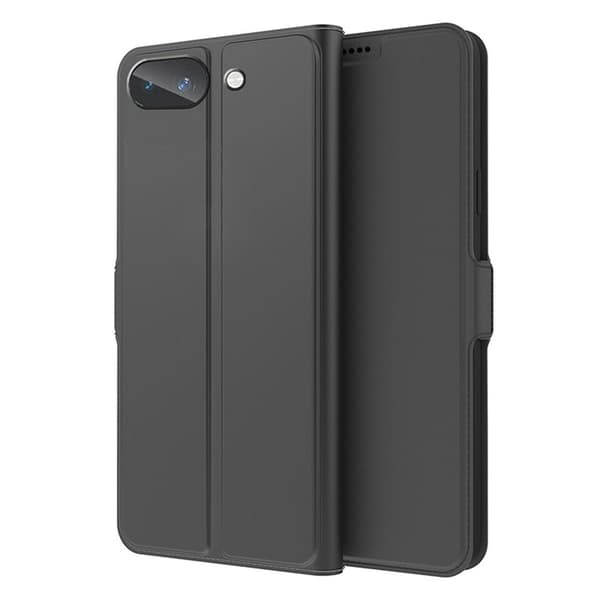 Glat og tyndt premium Google Pixel 10a læderetui - Sort