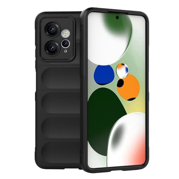 Blødt grebsformet cover til Xiaomi Redmi Note 12 - Sort