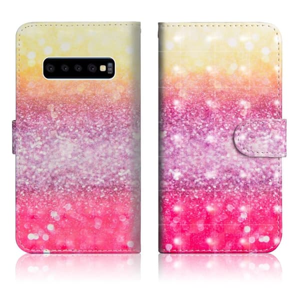 Samsung Galaxy S10 Plus lysspot decorations læder flip etui - Glimmer