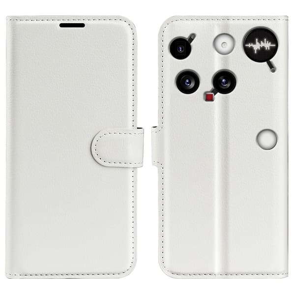 Classic Nothing Phone (3) flip etui - Hvit