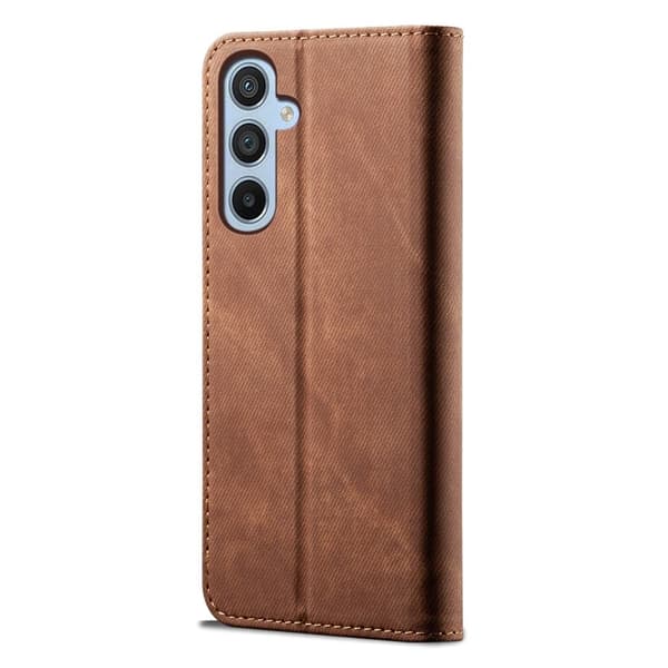 Jeans Samsung Galaxy A54 Flip Etui - Kaffe