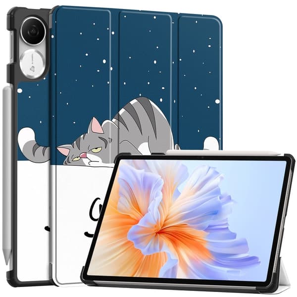 Honor Pad V9 Case Pattern Print Leather Stand Tablet Cover - Cat