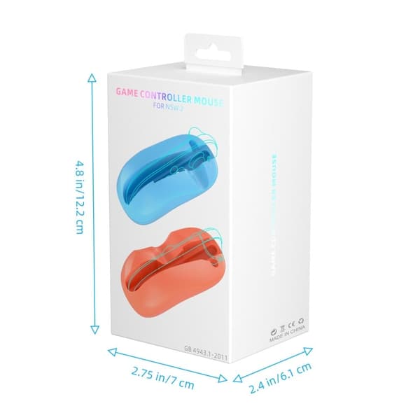JYS-NS2296 2-pak Nintendo Switch 2 Joy-Con Grip Mouse Mini bærbar ergonomisk controller-base - Blå + Rød