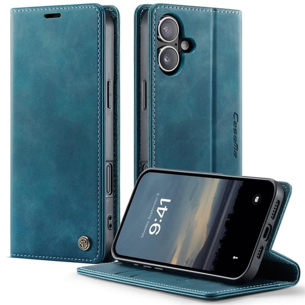 CaseMe iPhone 16 Plus vintage-kotelo - Vihreä