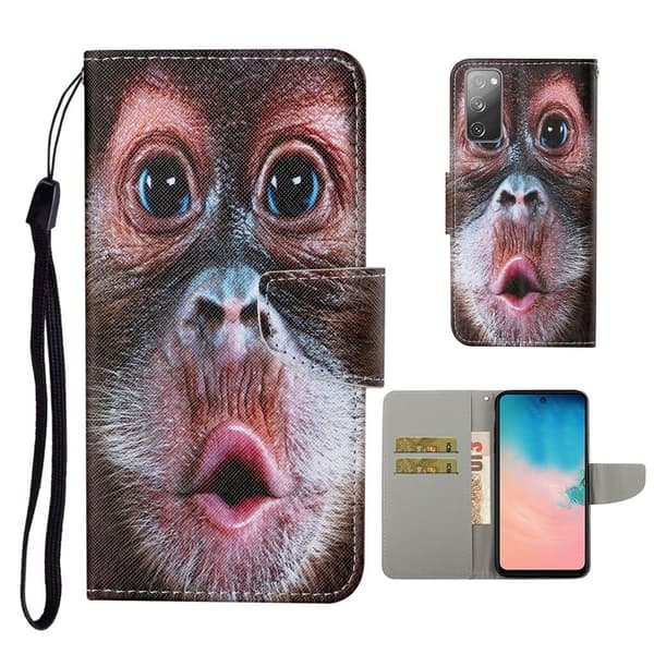 Wonderland Samsung Galaxy S20 FE 5G / S20 Fe Flip Etui - Monkey