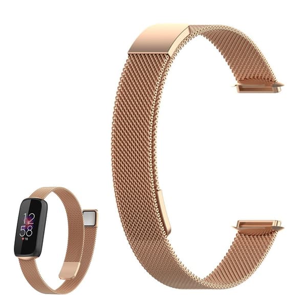 Fitbit Luxe milanesisk urrem i rustfrit stål - Rødguld