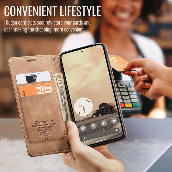 CaseMe Google Pixel 10a vintage-etui - Brun