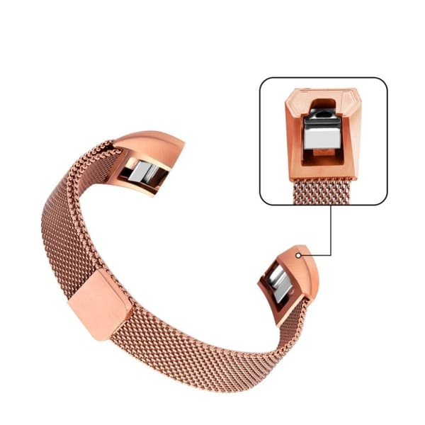 Fitbit Alta Milanese Rustfritt Stål Klokkereim - Rose Gull