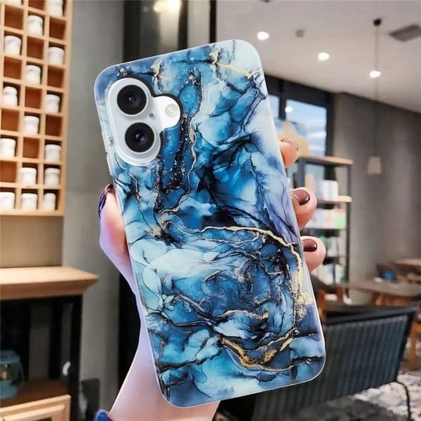 Marble design iPhone 17 cover - Grå